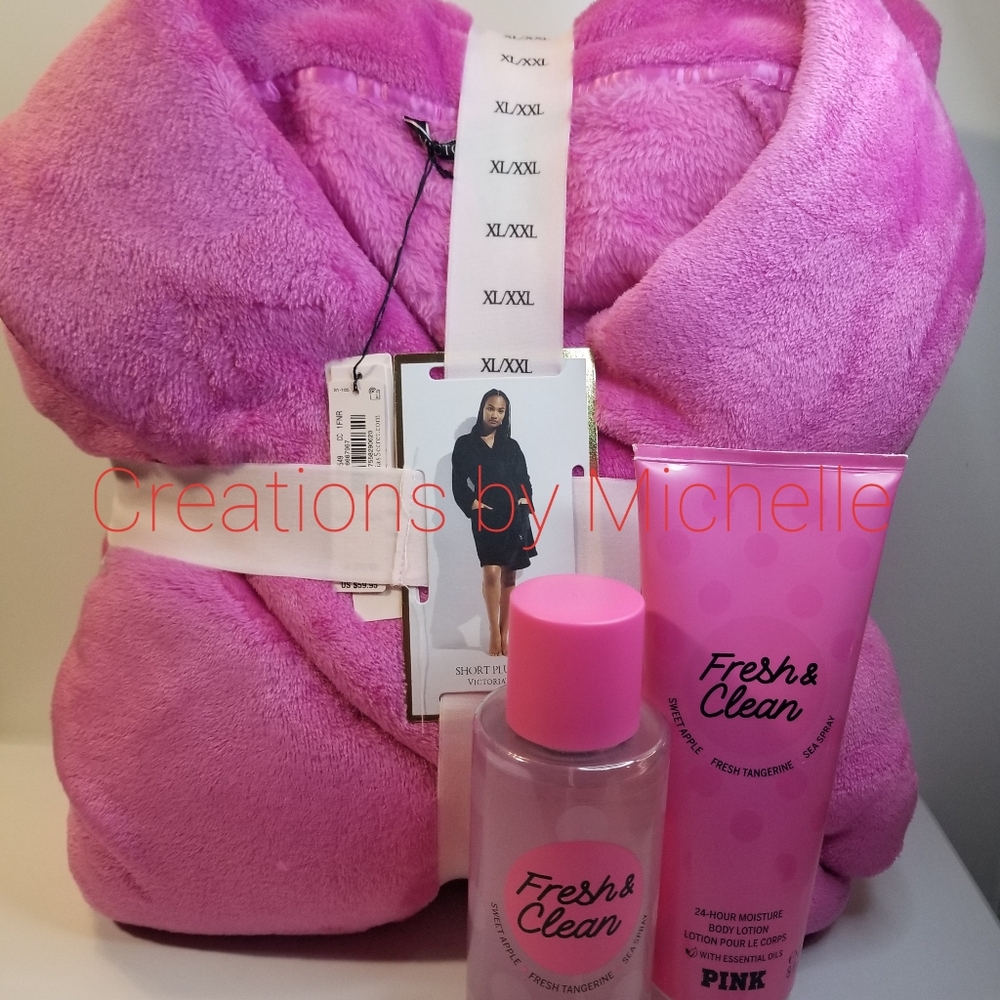 (((SOLD)))Victoria Secret pink robe - Picture 3 of 3